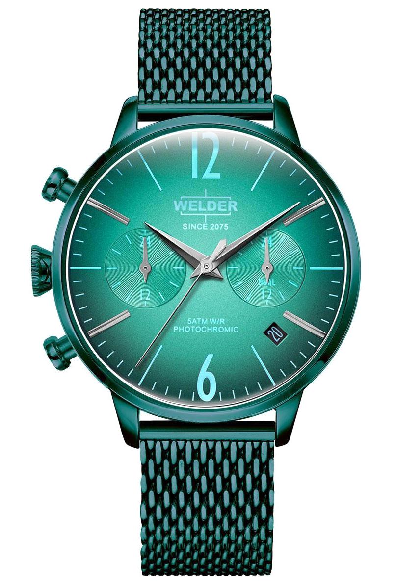 Welder Watch WWRC642 Takvimli 38 mm Yeşil Çelik Kordon Analog Kadın Kol Saati