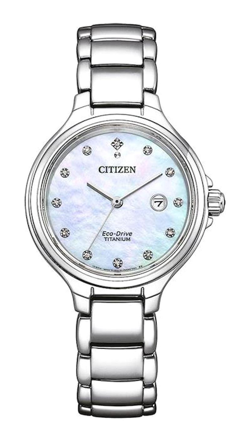 Citizen ECO-DRİVE EW2680-84D Takvimli 31 mm Gri Çelik Kordon Analog Kadın Kol Saati