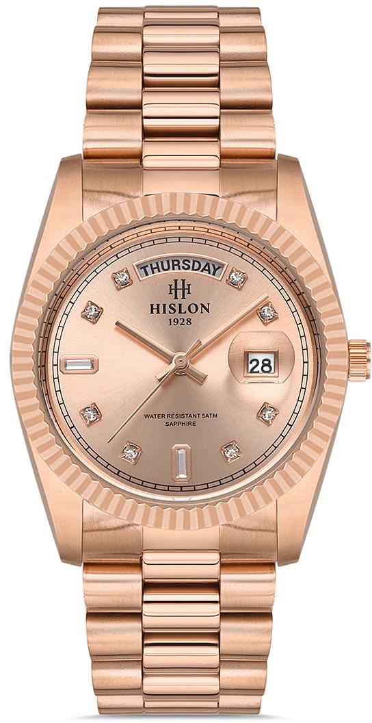 Hislon QL122R-12SR 36 mm Rose Gold Çelik Kordon Analog Kadın Kol Saati