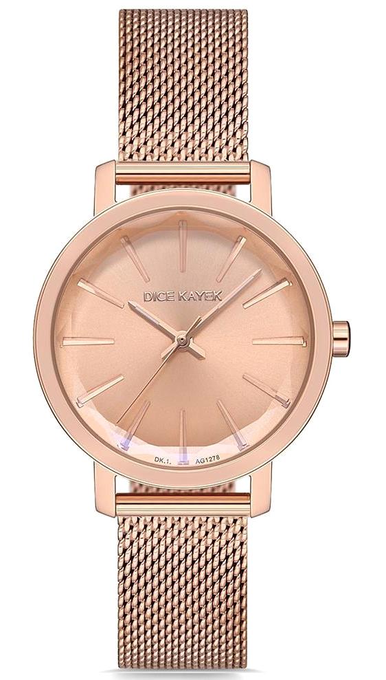 Dice Kayek DK.1.AG1278.05 34 mm Rose Gold Çelik-Hasır Kordon Analog Kadın Kol Saati