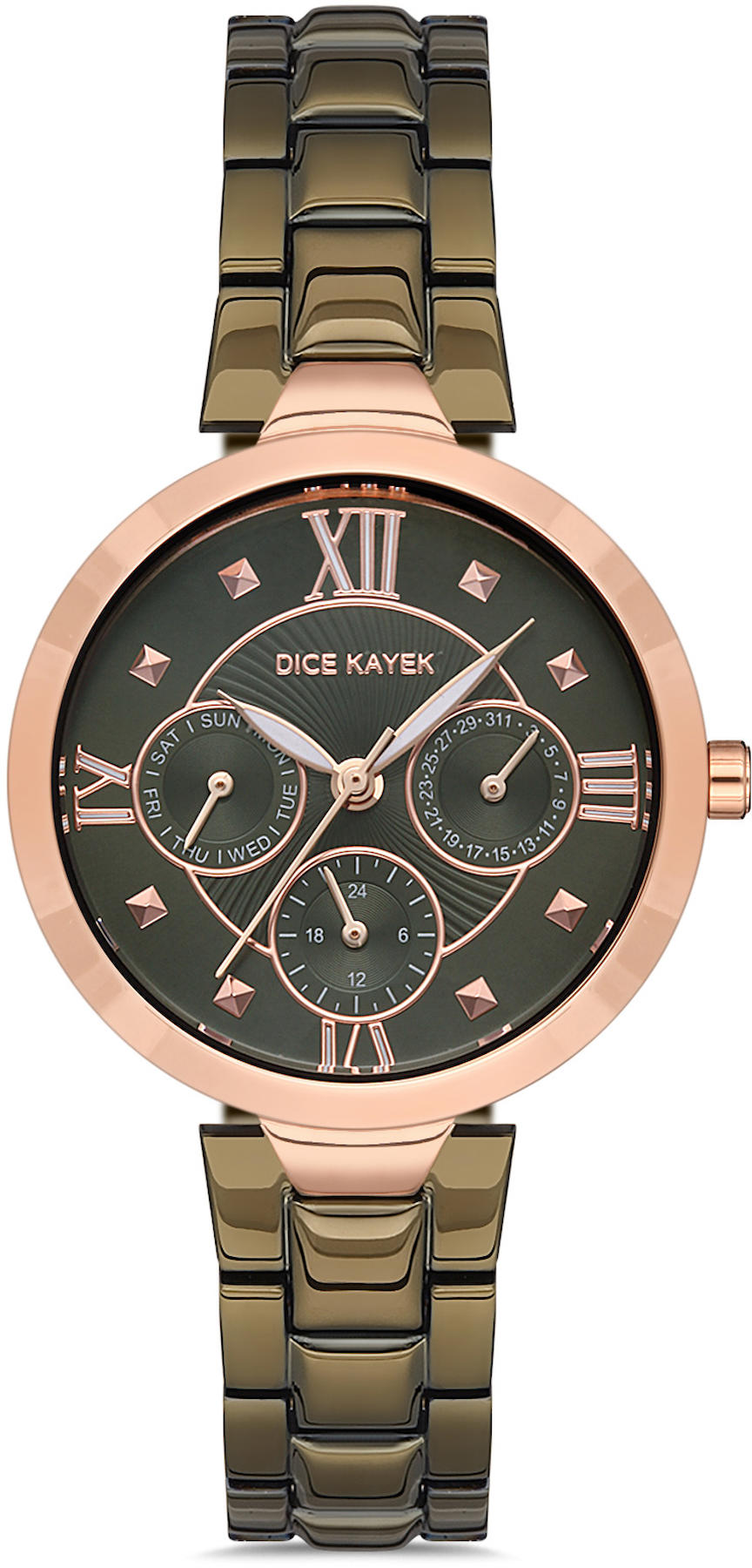 Dice Kayek DK.1.AG1275.07 34 mm Yeşil Metal Kordon Analog Kadın Kol Saati