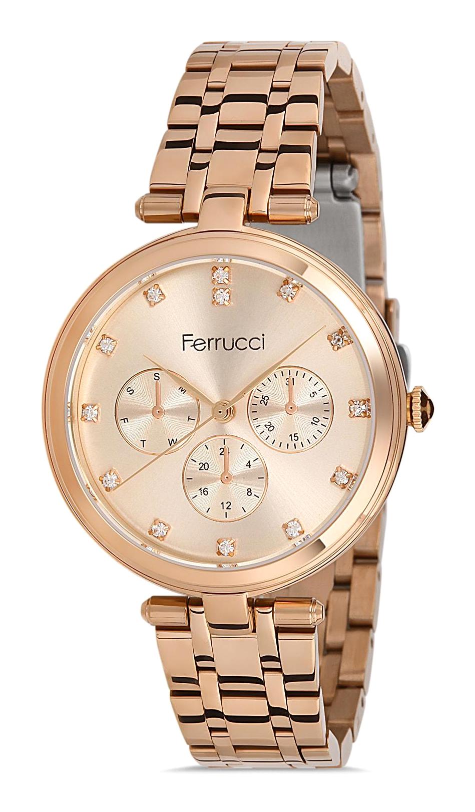 Ferrucci FRC.FT.1.223 37 mm Rose Gold Çelik Kordon Analog Kadın Kol Saati