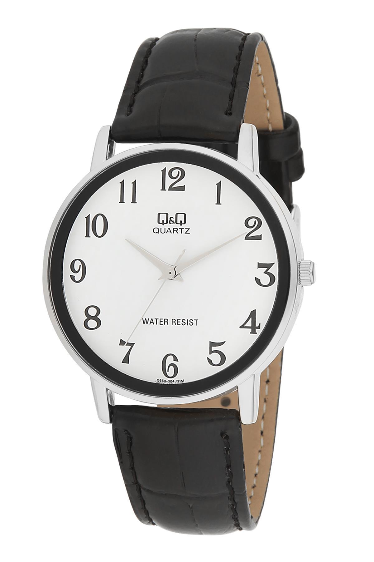 Q&Q 3A935 36 mm Siyah Deri Kordon Analog Kadın Kol Saati