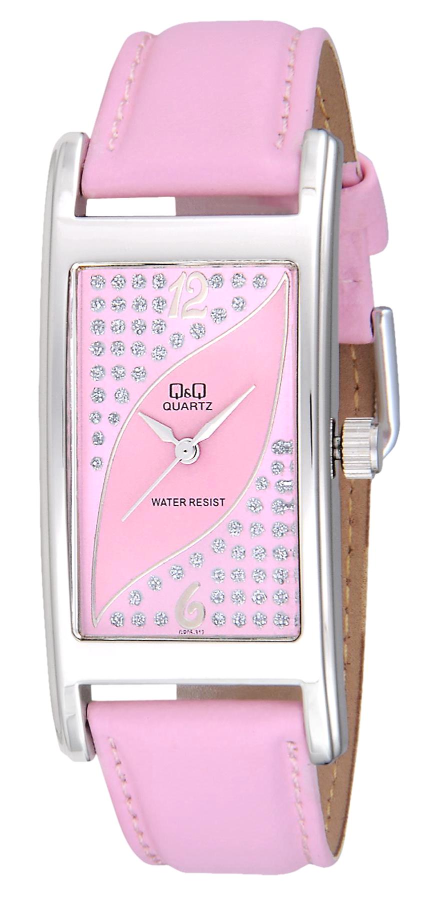 Q&Q 3A687 36 mm Pembe Deri Kordon Analog Kadın Kol Saati