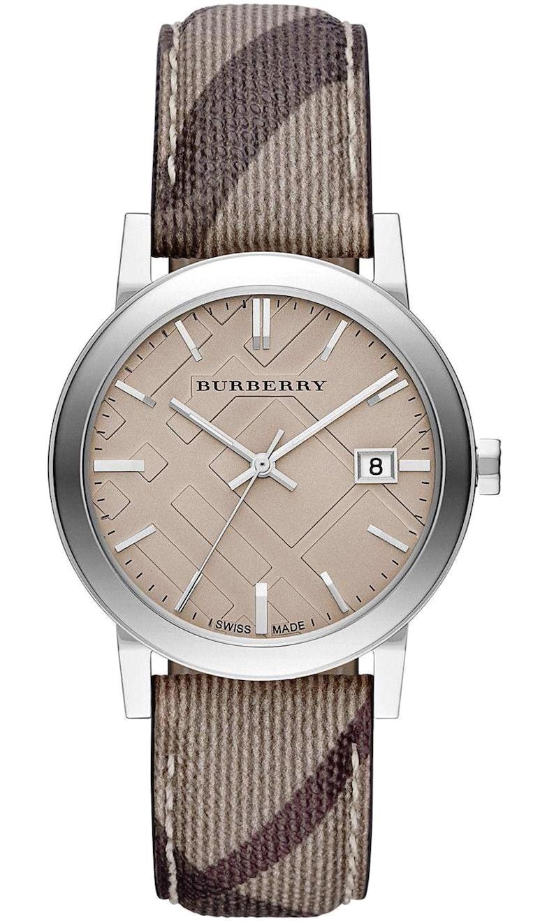 Burberry BU9029 Takvimli 38 mm Çok Renkli Deri Kordon Analog Kadın Kol Saati