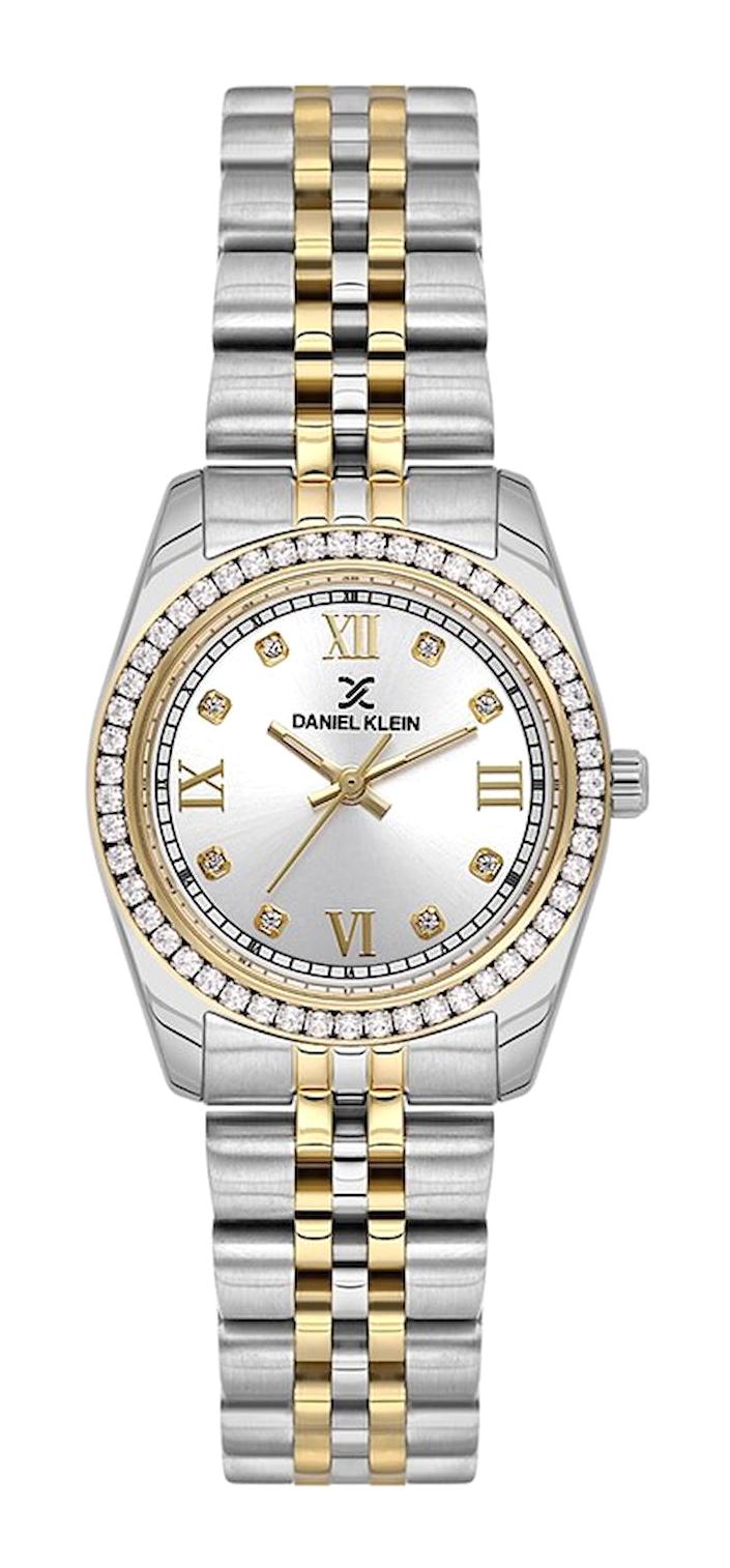 Daniel Klein DKE.1.10663-6 30 mm Altın-Gri Çelik Kordon Analog Kadın Kol Saati
