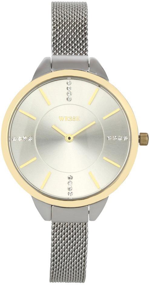 Wesse WWL1008-08 36 mm Gri Çelik Kordon Analog Kadın Kol Saati