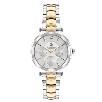 Beverly Hills Polo Club BP3352X.220 35 mm Altın-Gri Metal Kordon Analog Kadın Kol Saati