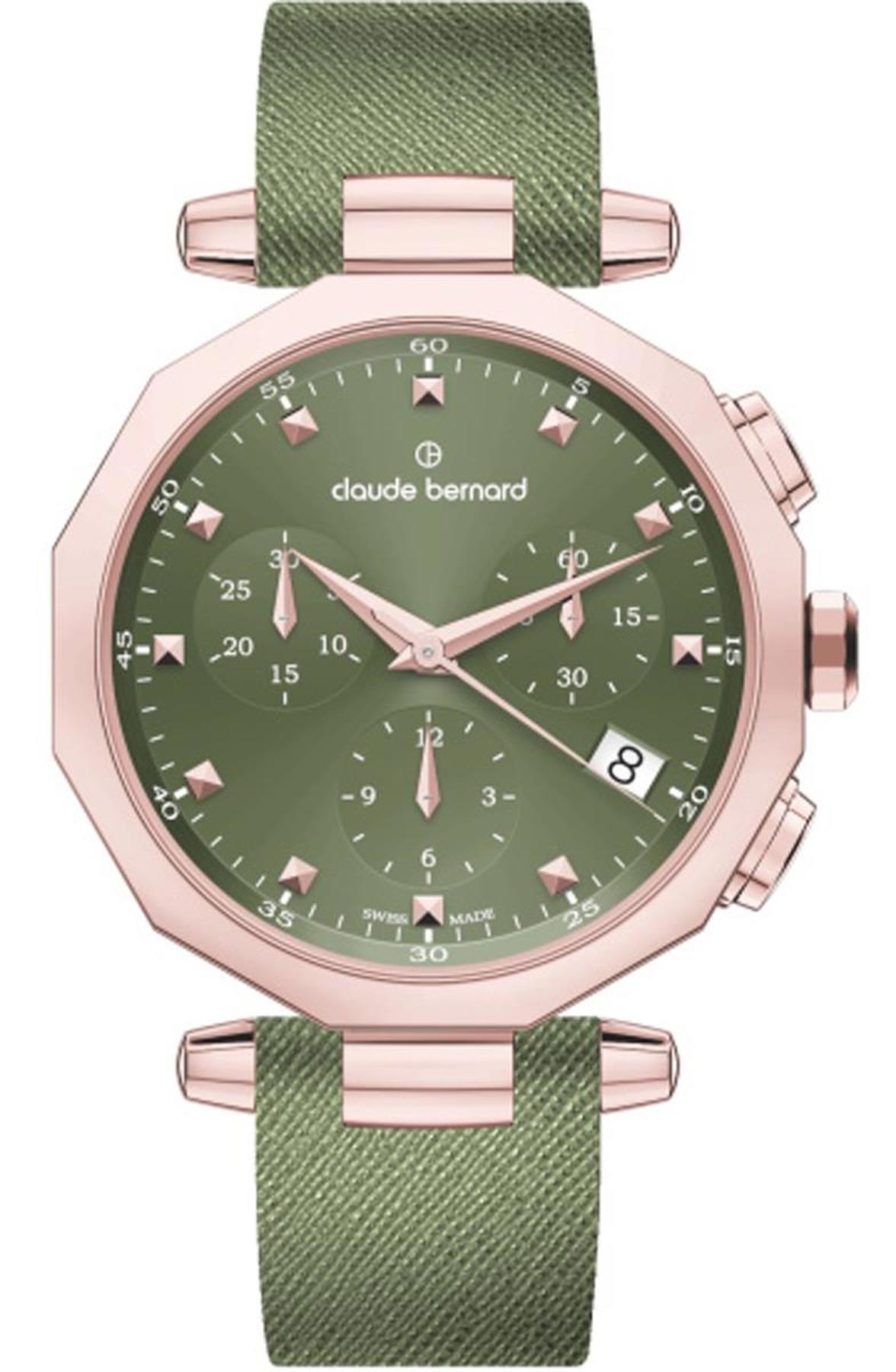 Claude Bernard CB.10251 35 mm Yeşil Deri Kordon Analog Kadın Kol Saati