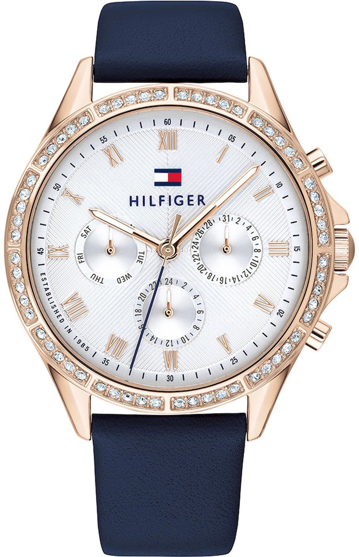Tommy Hilfiger TH1782140 40 mm Lacivert Deri Kordon Analog Kadın Kol Saati