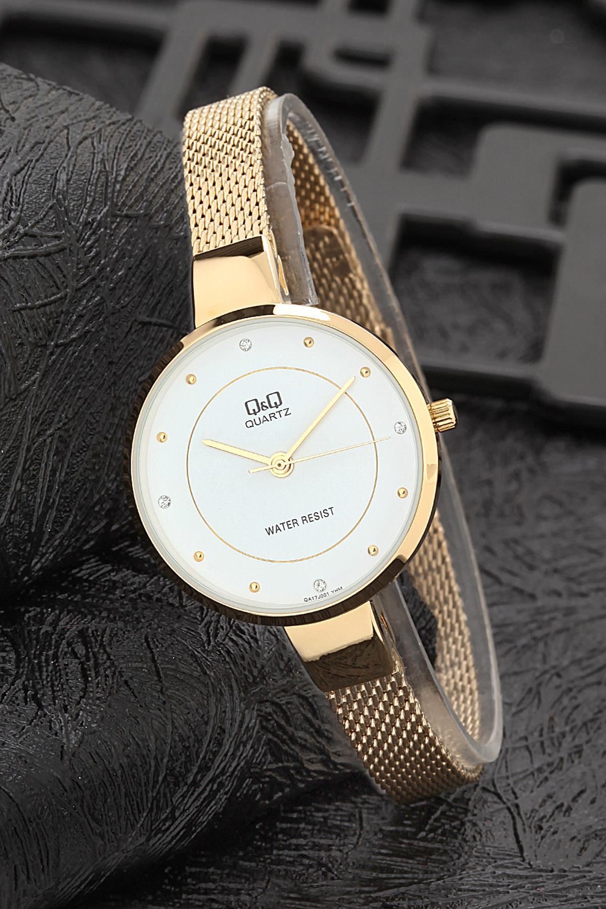 Q&Q 3G952 36 mm Altın Metal Kordon Analog Kadın Kol Saati