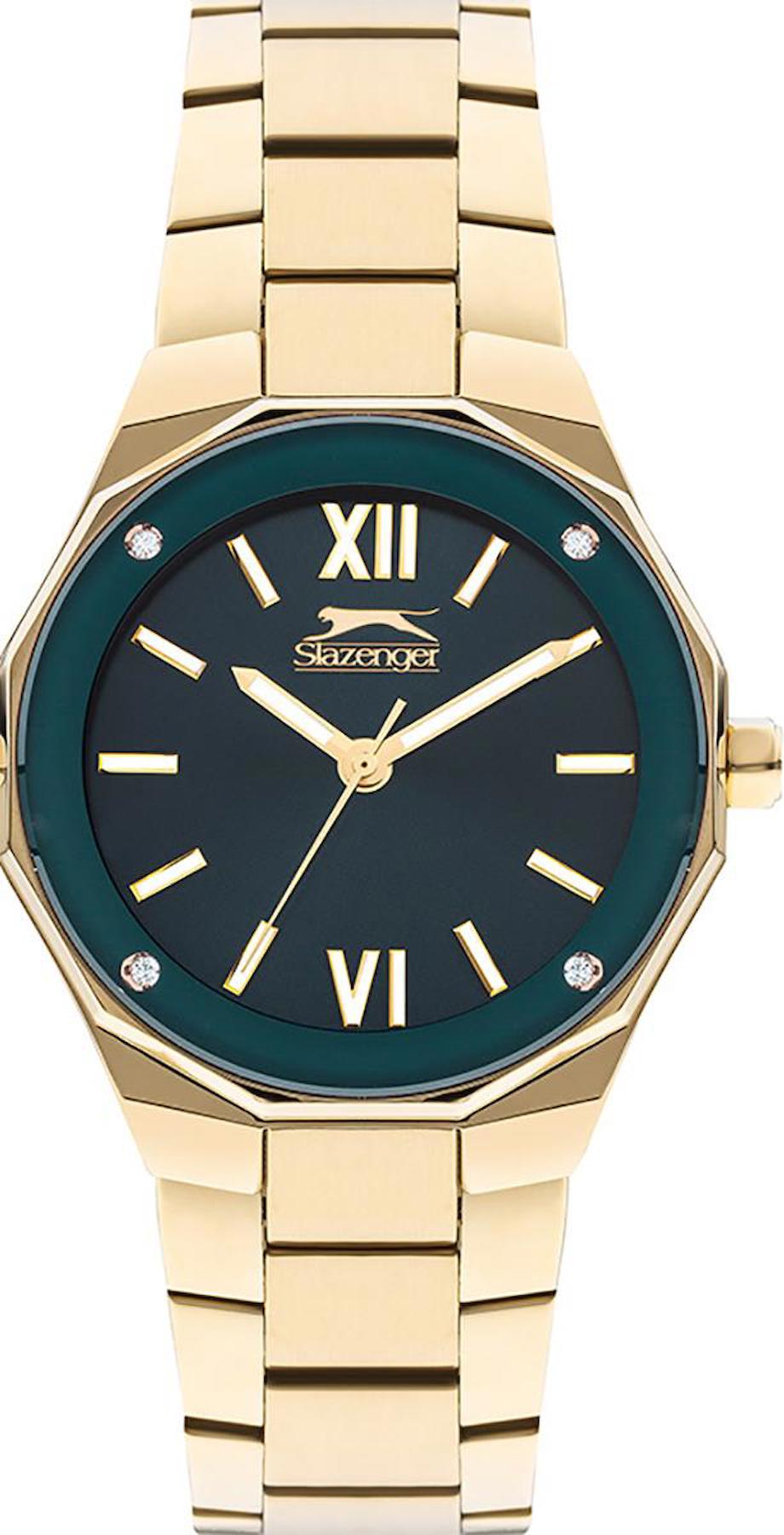Slazenger SL.09.2258.3.04 37 mm Altın Metal Kordon Analog Kadın Kol Saati