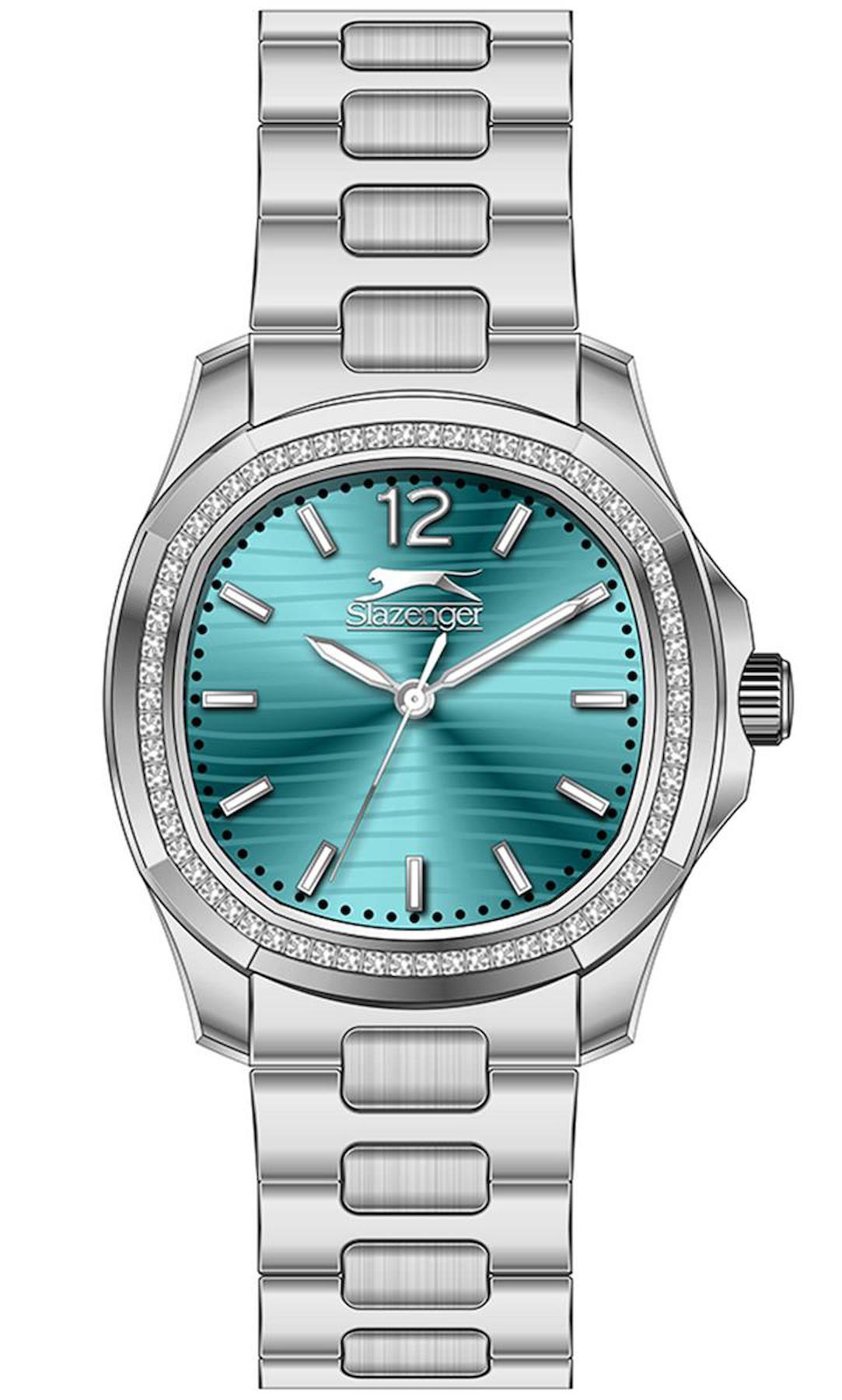 Slazenger SL.09.2238.3.07 36 mm Gri Çelik Kordon Analog Kadın Kol Saati