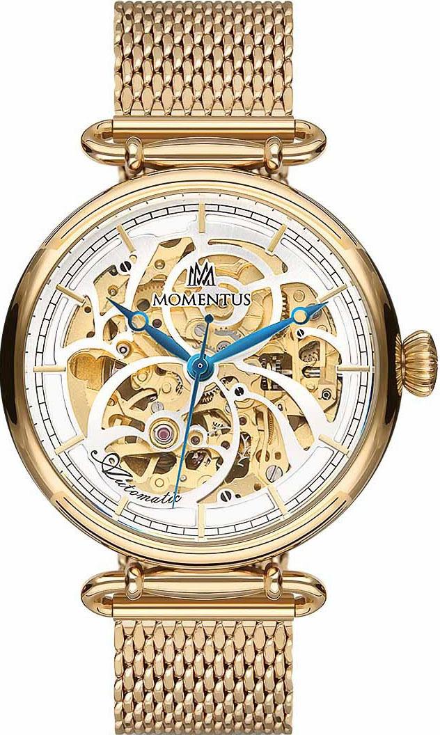 Momentus TC270G-16SG 40 mm Altın Hasır Kordon Analog Kadın Kol Saati