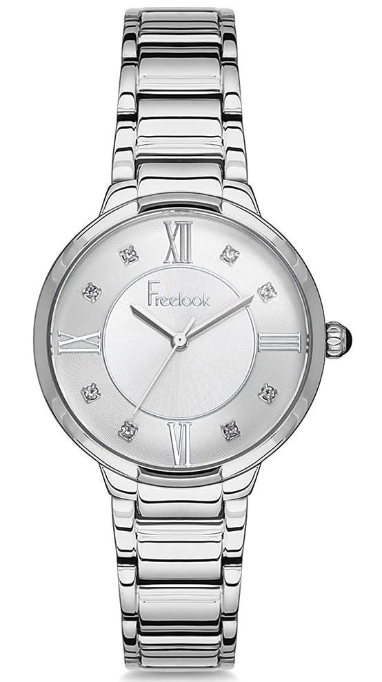 Freelook F.7.1051.01 34 mm Gri Çelik Kordon Analog Kadın Kol Saati