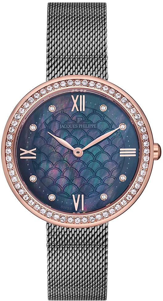 Jacques Philippe JPQLS053291 34 mm Gri Çelik Kordon Analog Kadın Kol Saati