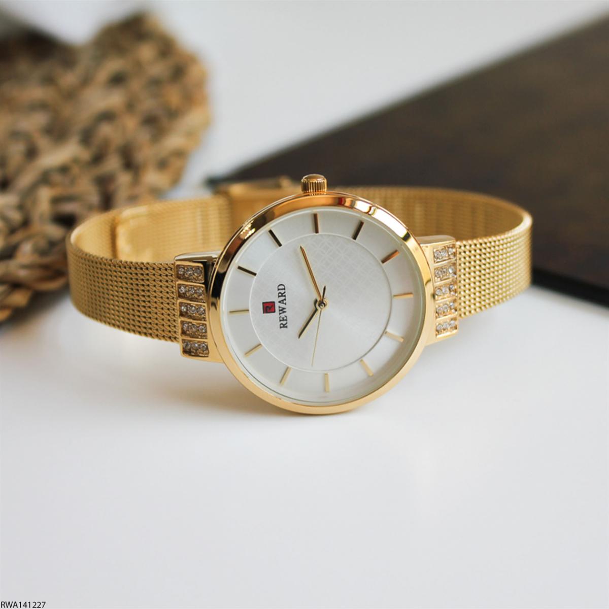 Reward RWA141227 32 mm Altın Çelik Kordon Analog Kadın Kol Saati