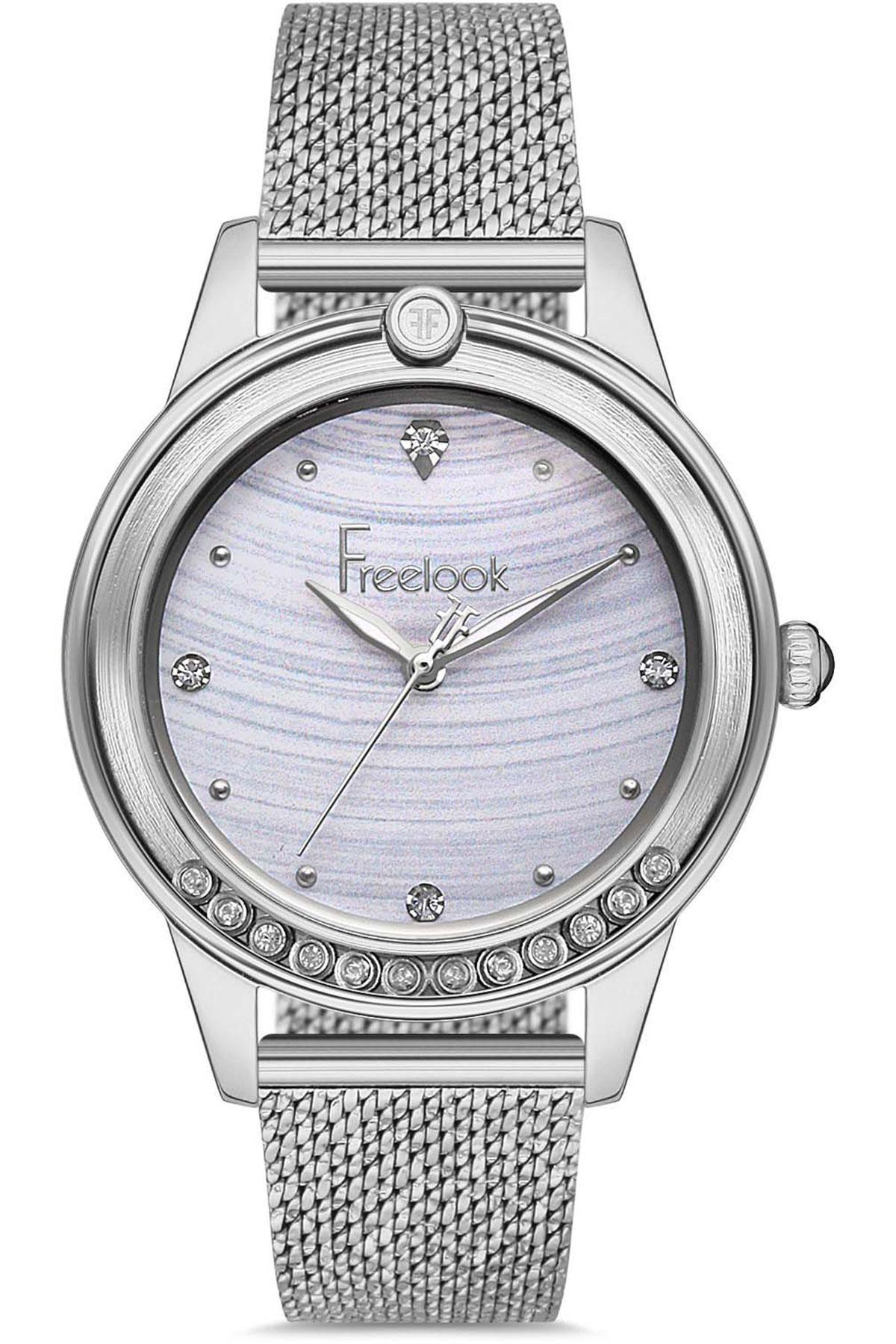 Freelook FL.1.10186.6 35 mm Gri Çelik Kordon Analog Kadın Kol Saati