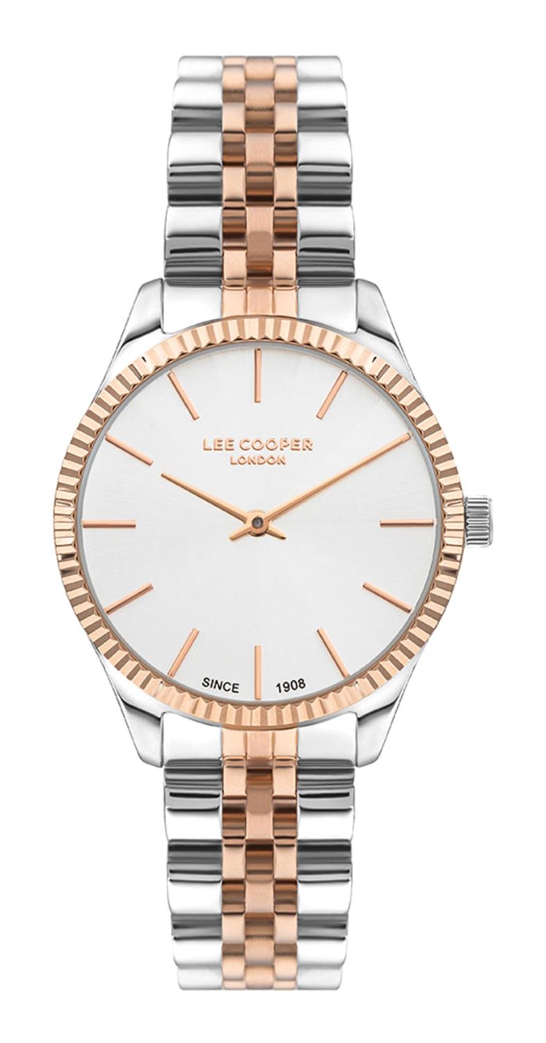 Lee Cooper LC07682.530 40 mm Gri-Rose Gold Metal Kordon Analog Kadın Kol Saati