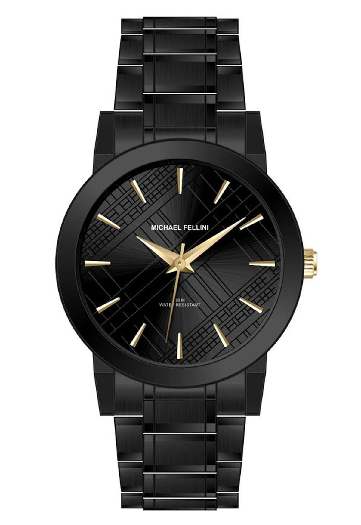 Michael Fellini 2369-10 Siyah Metal Kordon Analog Kadın Kol Saati