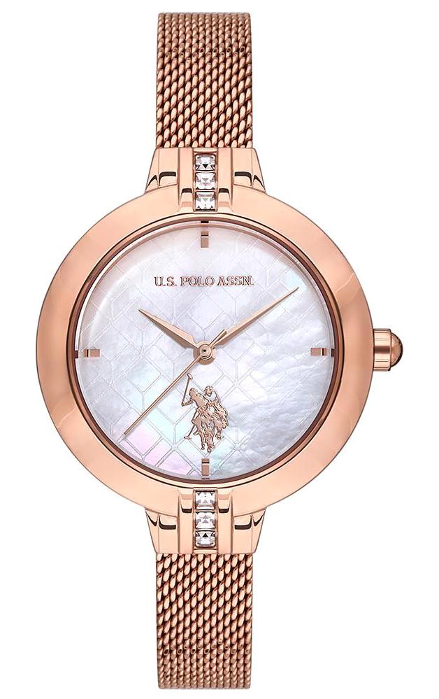U.S. Polo Assn USPA2004-01 34 mm Rose Gold Hasır Kordon Analog Kadın Kol Saati