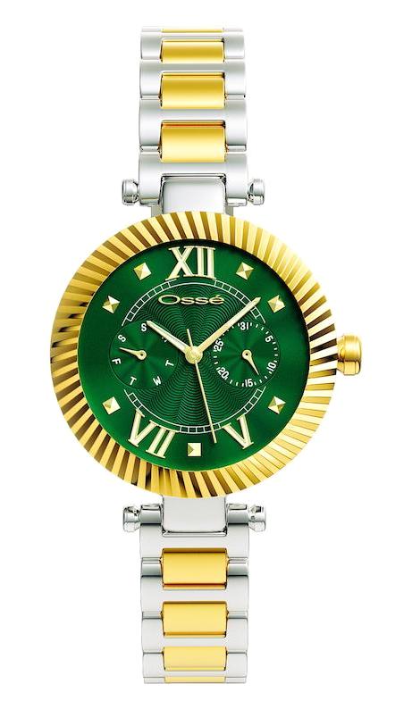 Osse OSW10132 Takvimli 35 mm Altın-Gri Çelik Kordon Analog Kadın Kol Saati