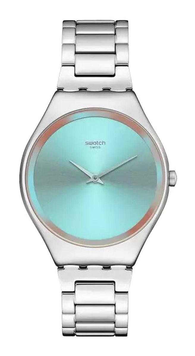 Swatch SYXS155G 38 mm Gri Çelik Kordon Analog Kadın Kol Saati