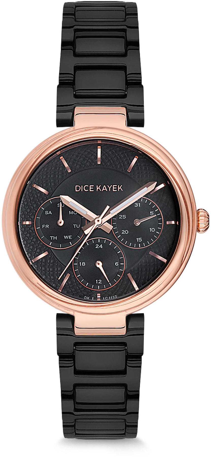 Dice Kayek DK.1.AG1187.08 36 mm Siyah Metal Kordon Analog Kadın Kol Saati