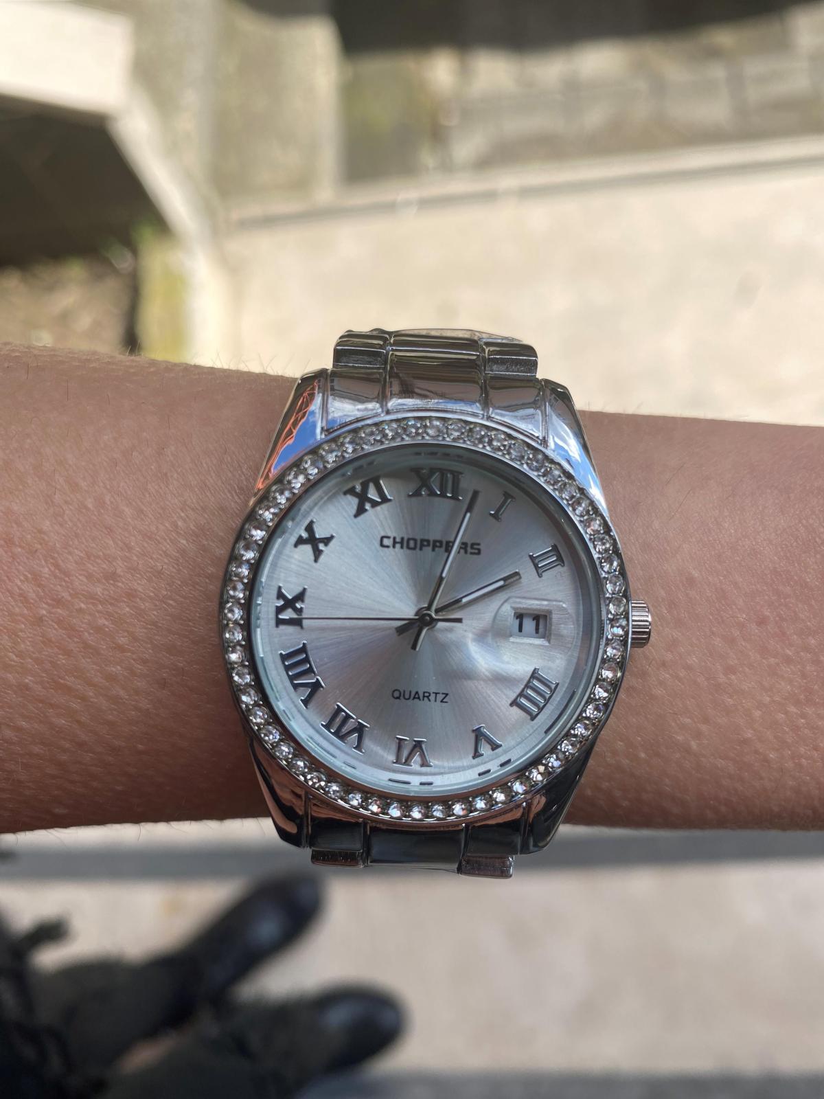 Choppers HBG17046H Takvimli 36 mm Gri Metal Kordon Analog Kadın Kol Saati