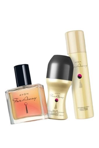 Avon Far Away İkili Kadın Parfüm Deodorant Seti EDP + Roll On + Sprey Deodorant