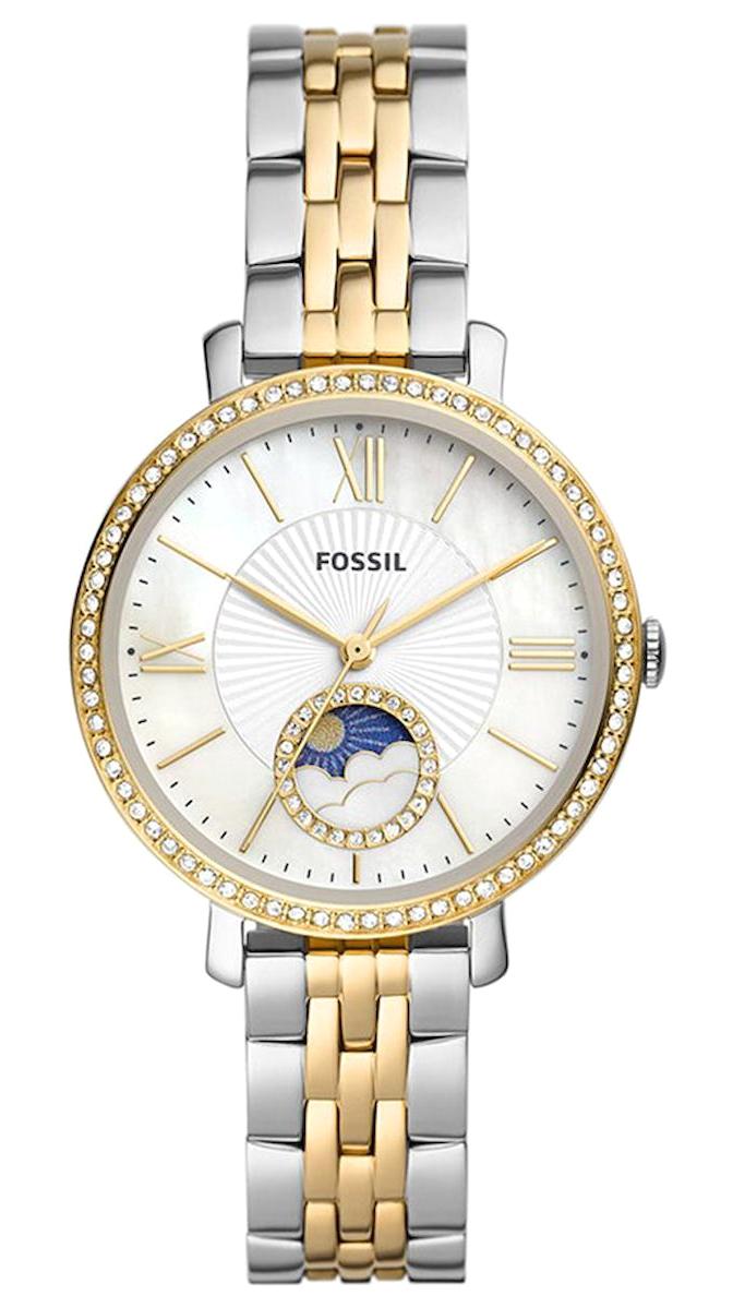 Fossil FES5166 36 mm Altın-Gri Çelik Kordon Analog Kadın Kol Saati