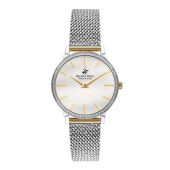 Beverly Hills Polo Club BP3298C.230 35 mm Gri Çelik-Hasır Kordon Analog Kadın Kol Saati