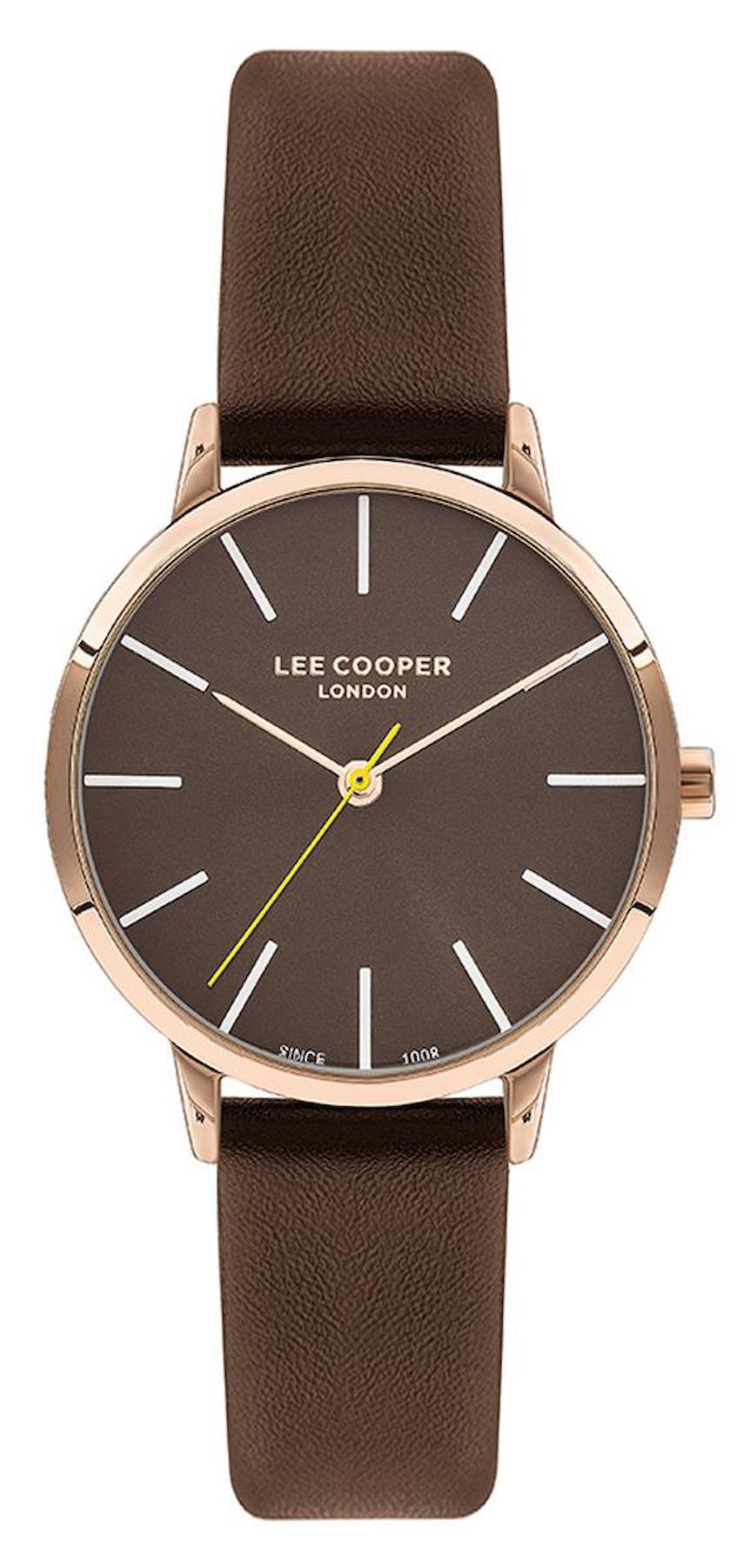 Lee Cooper LC07646.466 40 mm Kahverengi Deri Kordon Analog Kadın Kol Saati