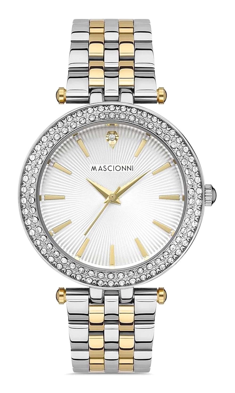 Mascionni M.1.1998A.03 38 mm Beyaz Çelik Kordon Analog Kadın Kol Saati
