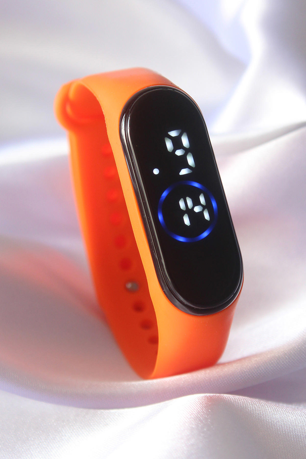 Glamoria 36 mm Turuncu Silikon Kordon Dijital Kadın Kol Saati