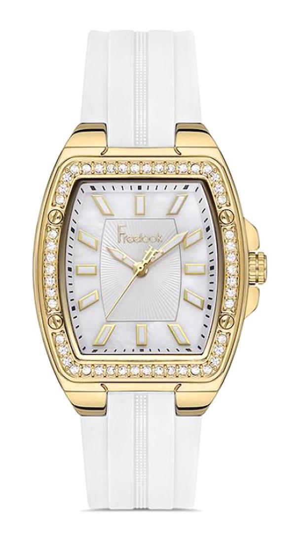Freelook FL.1.10093.1 34 mm Beyaz Silikon Kordon Analog Kadın Kol Saati