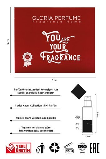 Gloria Perfume You Are Your Fragrance 4 Parça Mini Kadın Parfüm Seti EDP