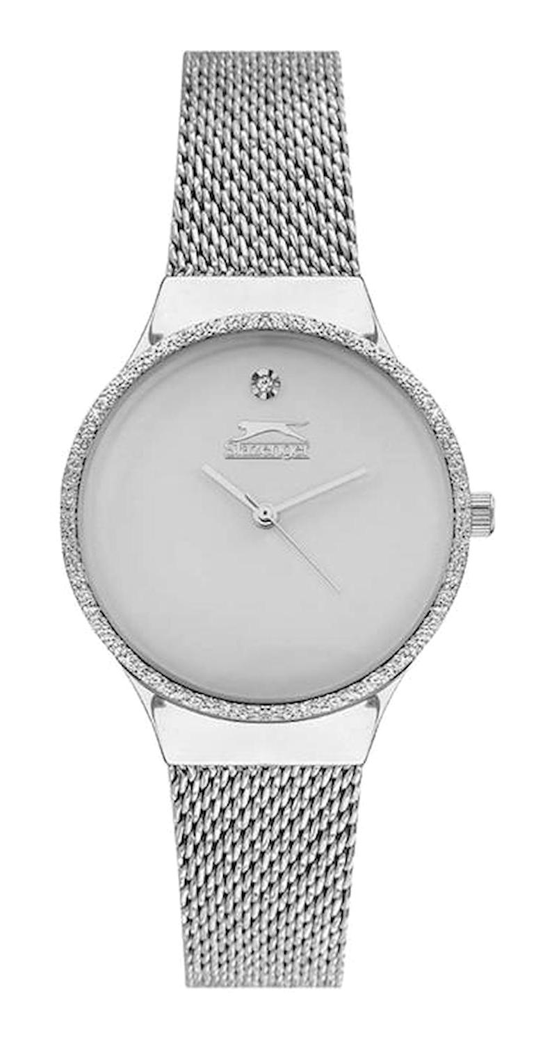 Slazenger SL.09.2015.3.01 37 mm Gri Çelik Kordon Analog Kadın Kol Saati