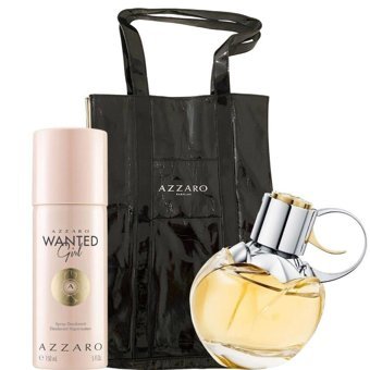Azzaro Wanted Girl İkili Kadın Parfüm Deodorant Seti EDP 50 ml + Deodorant 150 ml + Çanta