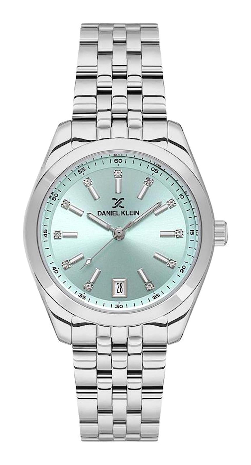 Daniel Klein DKE.1.10571-1 Takvimli 32 mm Gri Metal Kordon Analog Kadın Kol Saati