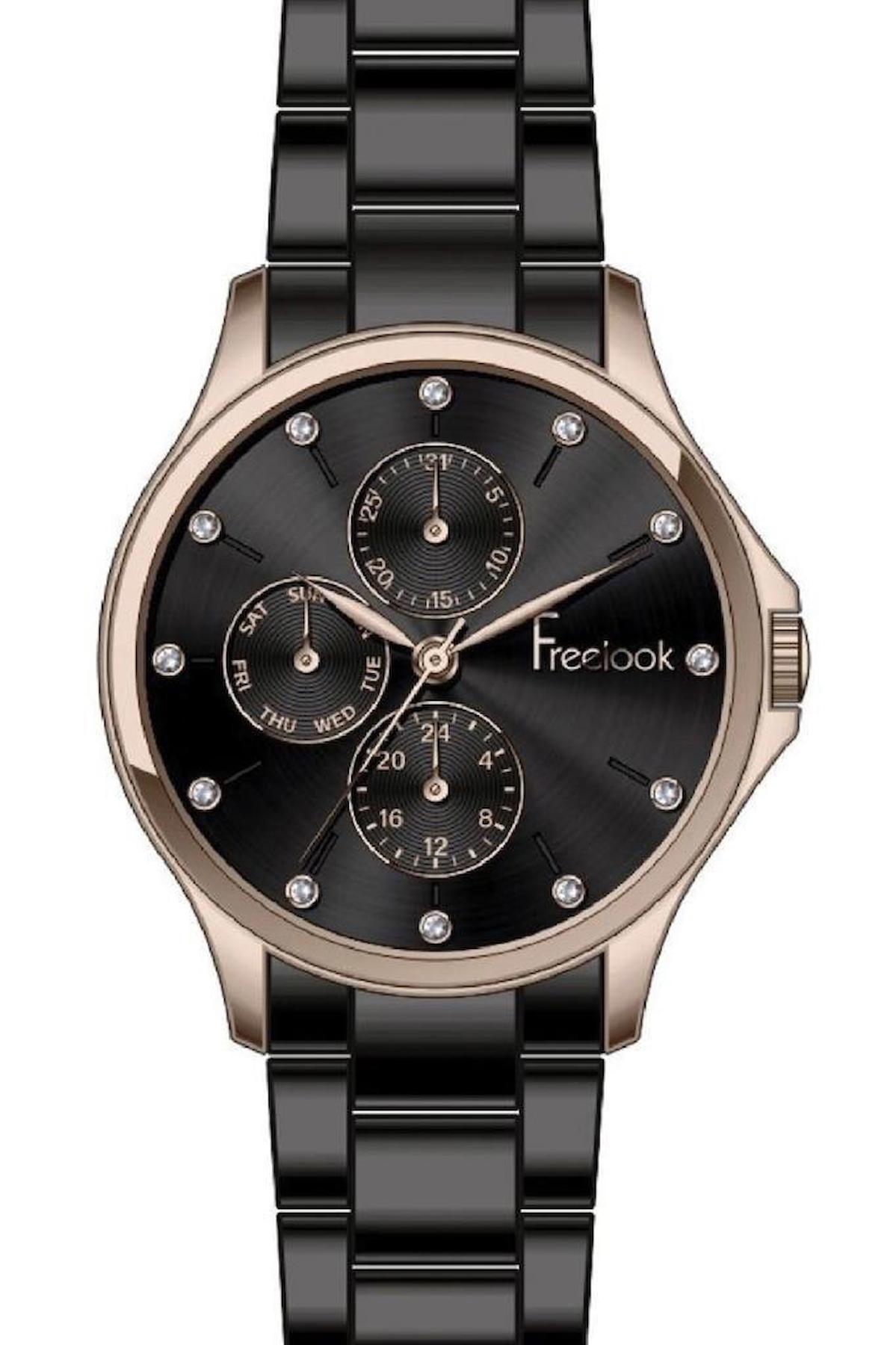 Freelook F.1.1141.05 38 mm Siyah Çelik Kordon Analog Kadın Kol Saati