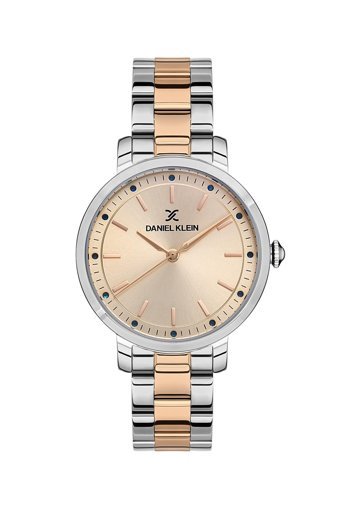 Daniel Klein DK.1.13513.2 34 mm Gri-Rose Gold Metal Kordon Analog Kadın Kol Saati