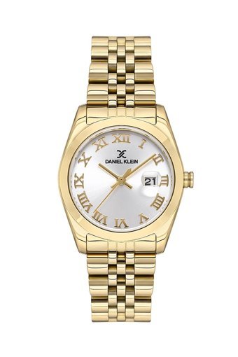Daniel Klein DKE.1.10572.3 Takvimli 30 mm Altın Metal Kordon Analog Kadın Kol Saati