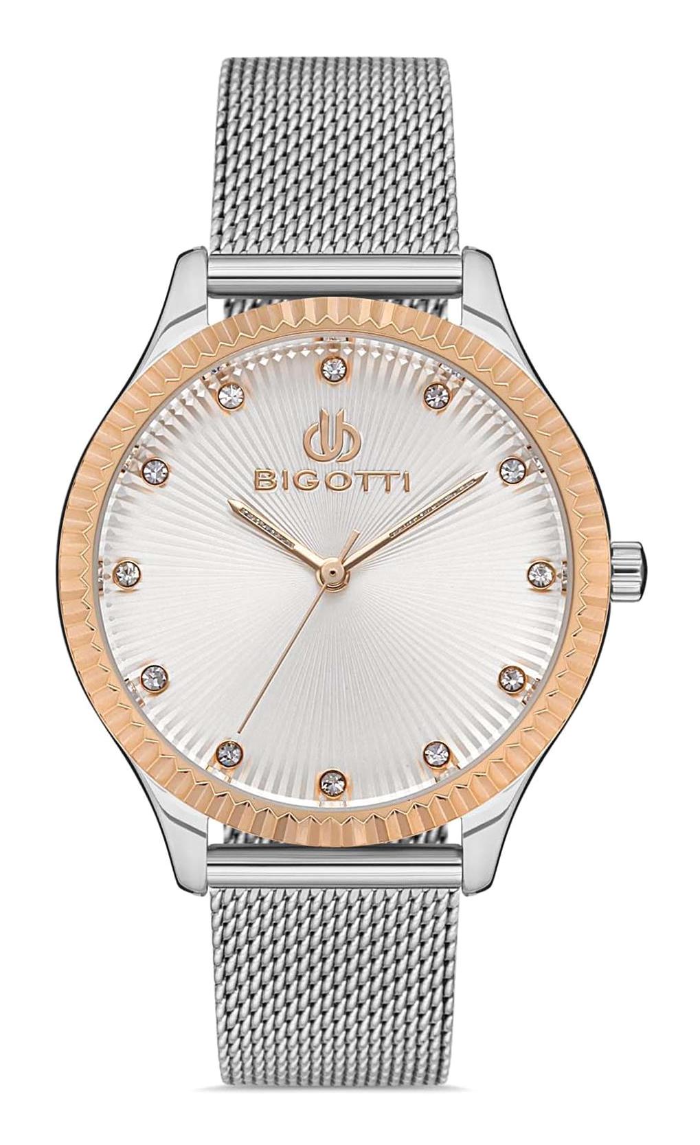 Bigotti BG.1.10294.2 36 mm Gri Hasır Kordon Analog Kadın Kol Saati