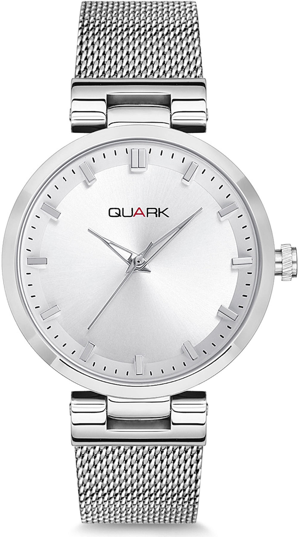 Quark QC-600D-7A 34 mm Gri Çelik Kordon Analog Kadın Kol Saati