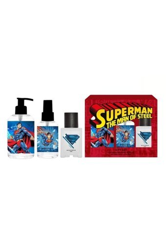Rebul Superman 3 Parça Mini Erkek Parfüm Seti EDP Sabun + Kolonya