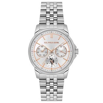 U.S. Polo Assn USPA2076-01 Takvimli 38 mm Gri Metal Kordon Analog Kadın Kol Saati