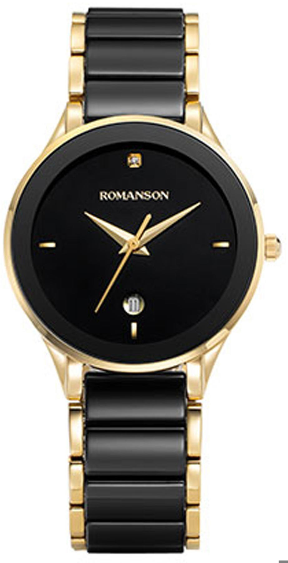 Romanson TM3BS700KLBGA31G1 35 mm Altın-Siyah Çelik Kordon Analog Kadın Kol Saati