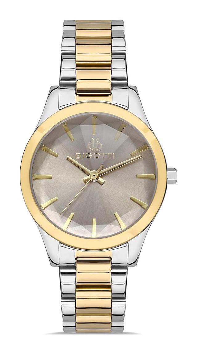 Bigotti BG.1.10395.4 36 mm Altın-Gri Çelik Kordon Analog Kadın Kol Saati