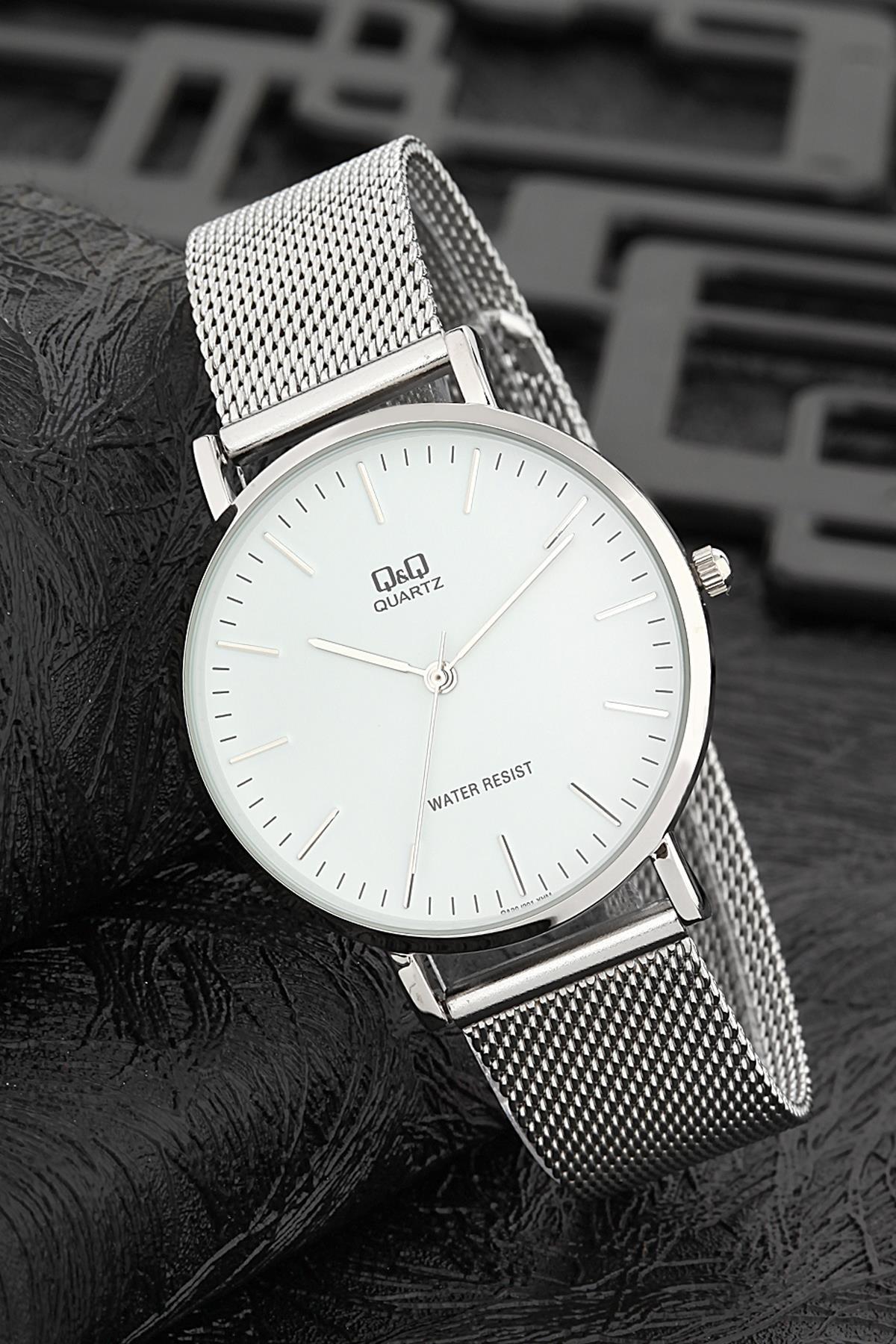 Q&Q 3G795 36 mm Gri Metal Kordon Analog Kadın Kol Saati